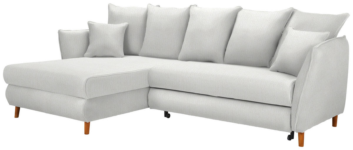 ECKSOFA in Webstoff Creme  - Eichefarben/Creme, Konventionell, Holz/Textil (284/162cm) - Carryhome