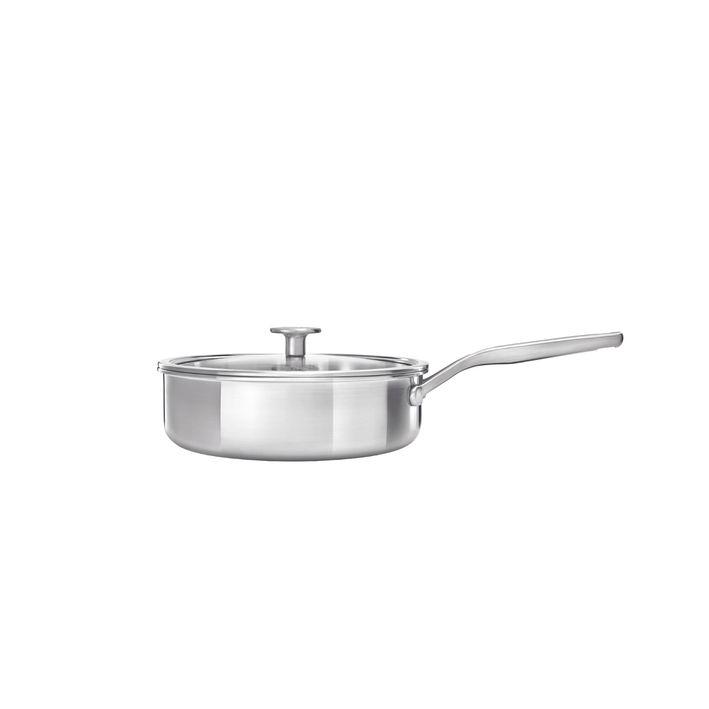 SCHMORPFANNE Multi-Ply Stainless Steel 24 cm  - Edelstahlfarben, Basics, Glas/Metall (24cm) - Kitchenaid