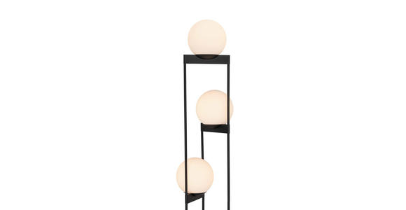 STEHLEUCHTE 37/163 cm - Schwarz, Design, Glas/Metall (37/163cm) - Dieter Knoll
