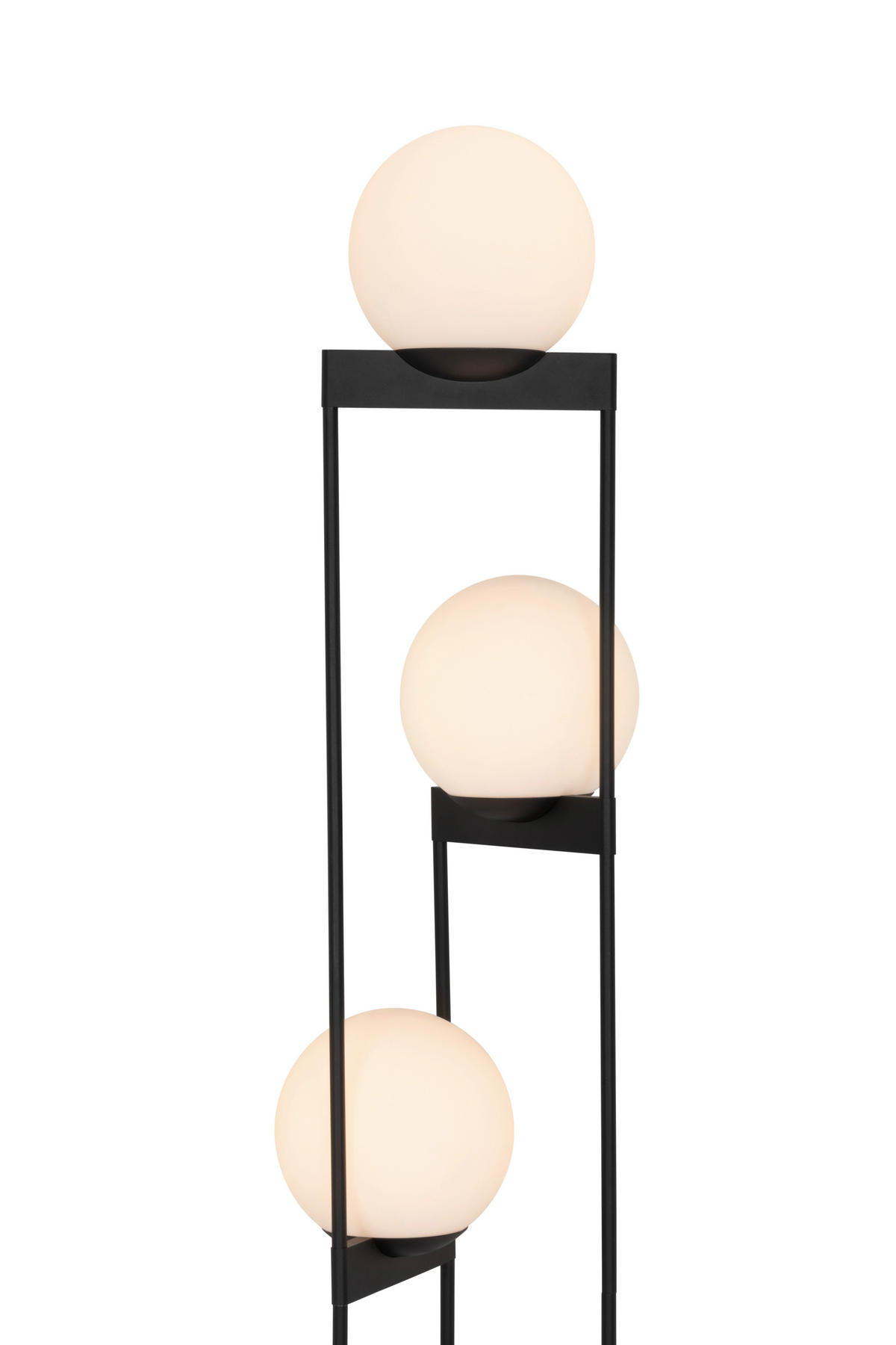 STOJACIA LAMPA, 37/163 cm  - čierna, Design, kov/sklo (37/163cm) - Dieter Knoll