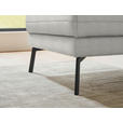 ECKSOFA  in Flachgewebe Silberfarben  175-224/255-365 cm  - Silberfarben/Schwarz, Design, Textil/Metall (175-224/255-365cm) - Dieter Knoll