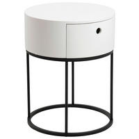 SÄNGBORD i svart, vit  - vit/svart, Modern, metall/trämaterial (40/51cm) - Best Price