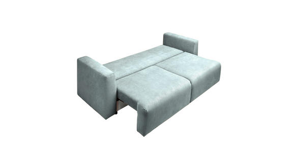 SCHLAFSOFA Cord Mintgrün Zierkissen, Rückenkissen, Bettkasten, Schlaffunktion, Rücken echt  - Schwarz/Mintgrün, Design, Kunststoff/Textil (250/92/105cm) - Carryhome
