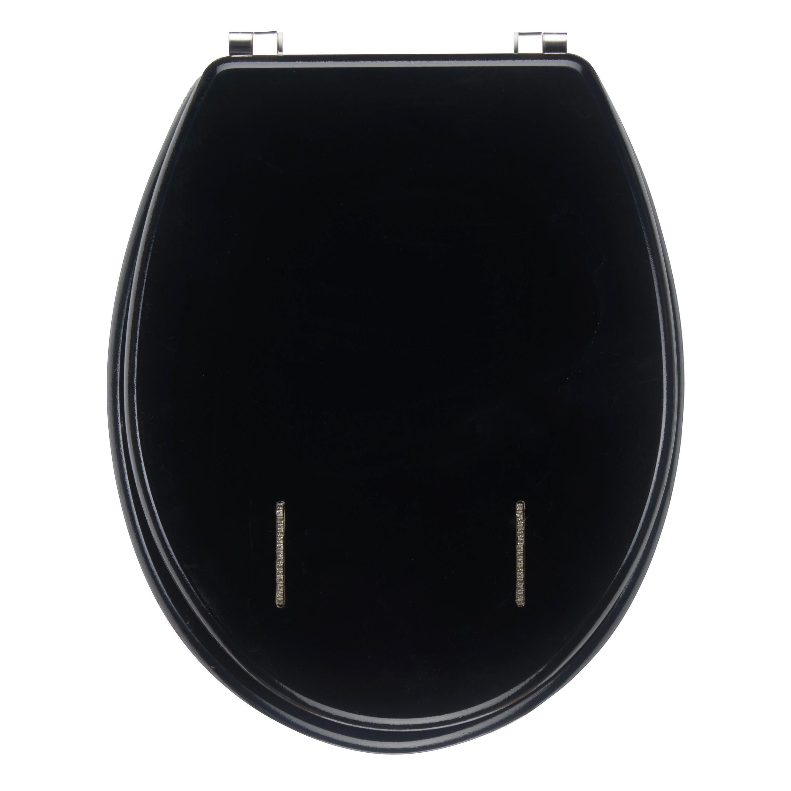 WC-SITZ Schwarz  - Schwarz, Basics, Kunststoff (45/36/5cm)