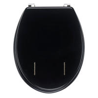 WC-SITZ - Schwarz, Basics, Kunststoff (45/36/5cm)