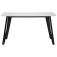ESSTISCH in Metall, Glas, Holzwerkstoff 140/90/76 cm  - Schwarz/Weiß, Design, Glas/Holzwerkstoff (140/90/76cm) - Carryhome