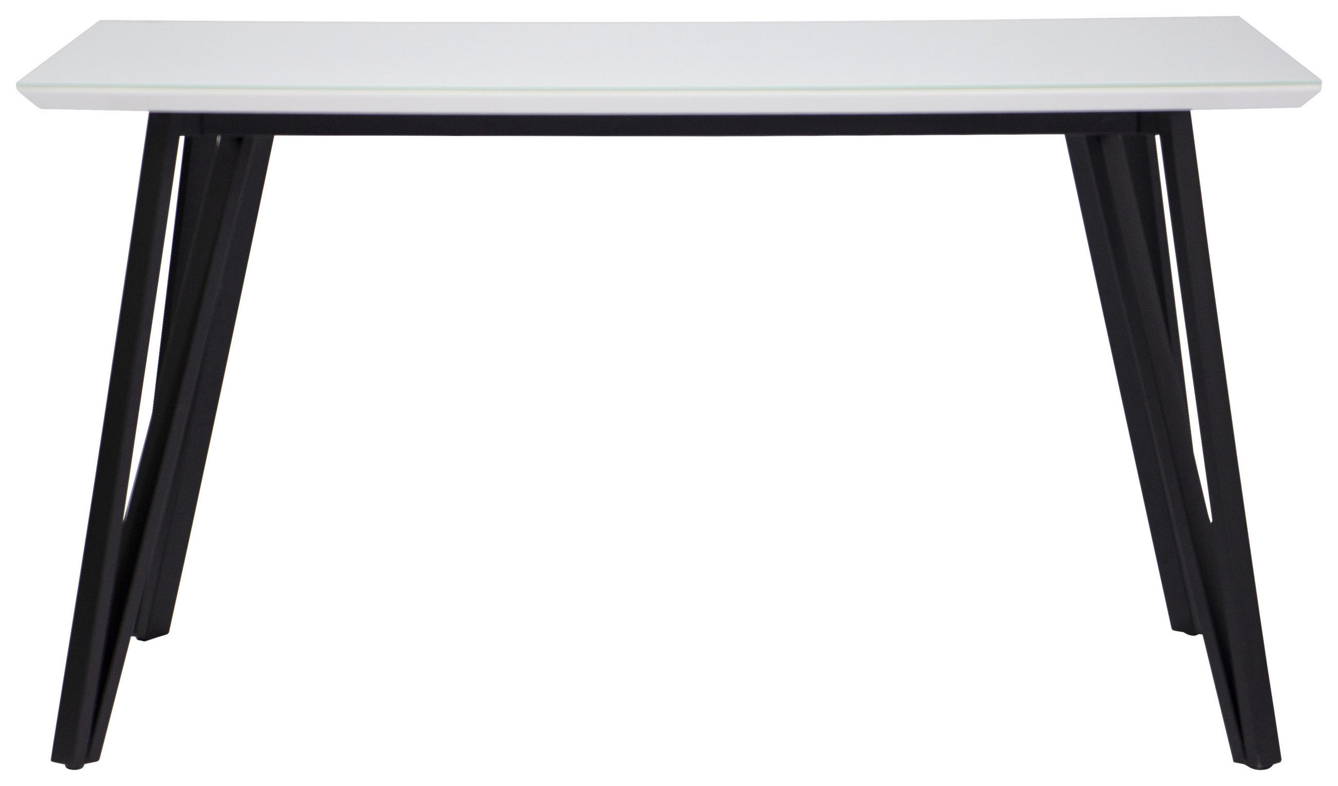 ESSTISCH in Metall, Glas, Holzwerkstoff 140/90/76 cm  - Schwarz/Weiß, Design, Glas/Holzwerkstoff (140/90/76cm) - Carryhome
