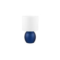 BORDSLAMPA 18/29 cm   - vit/blå, Klassisk, glas/textil (18/29cm) - Trio Leuchten
