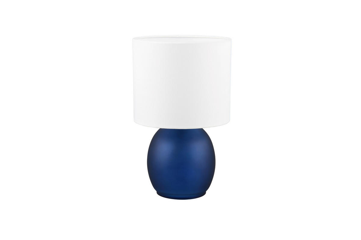 BORDSLAMPA 18/29 cm   - vit/blå, Klassisk, glas/textil (18/29cm) - Trio Leuchten