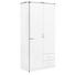 DREHTÜRENSCHRANK in Weiß, Eichefarben - Eichefarben/Alufarben, KONVENTIONELL, Holzwerkstoff/Kunststoff (91/197/54cm) - Boxxx DREHTÜRENSCHRANK in Weiß, Eichefarben - Eichefarben/Alufarben, KONVENTIONELL, Holzwerkstoff/Kunststoff (91/197/54cm) - Boxxx