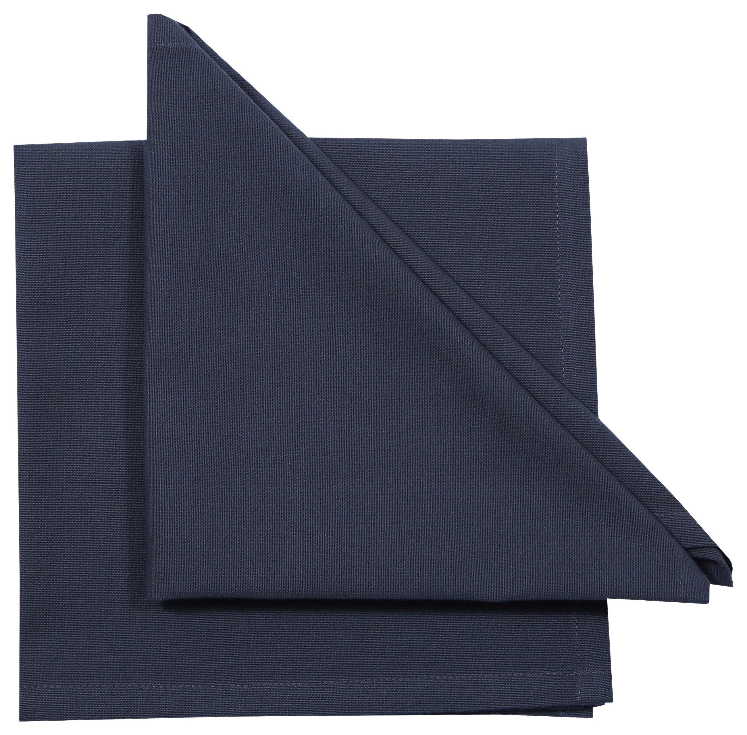 SERVIETTE  45/45 cm   - Anthrazit, Basics, Textil (45/45cm) - Novel