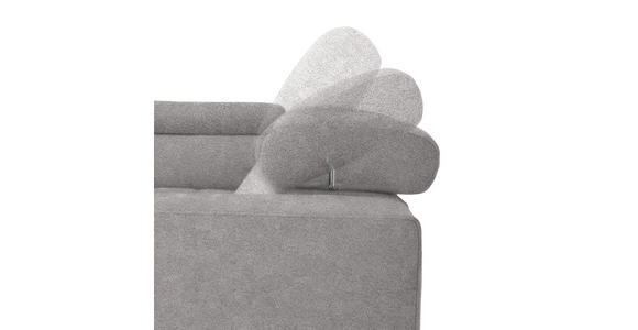 ECKSOFA in Mikrofaser Hellgrau 207/301 cm - Hellgrau/Schwarz, Design, Textil/Metall (207/301cm) - Xora
