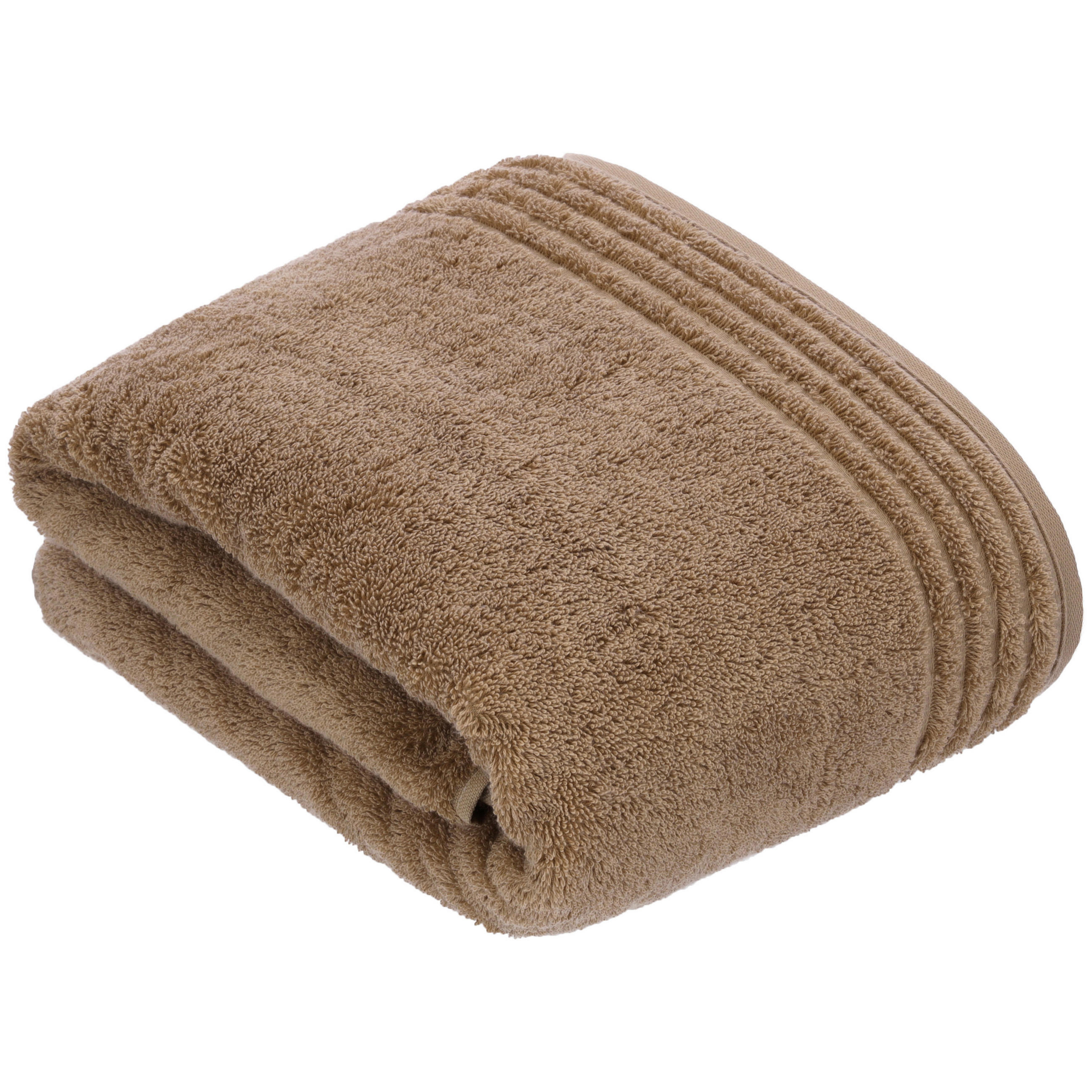 BADETUCH Vienna Style Supersoft Braun 80/160 cm  - Braun, Basics, Textil (80/160cm) - Vossen