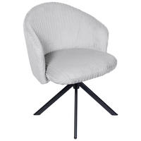 ARMLEHNSTUHL  in Schmiedeeisen Feincord  - Hellgrau/Schwarz, KONVENTIONELL, Textil/Metall (61/82/59cm) - Stylife