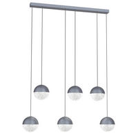 LED-PENDELLEUCHTE Furni 91/15/120 cm   - Grau, Design, Metall (91/15/120cm)