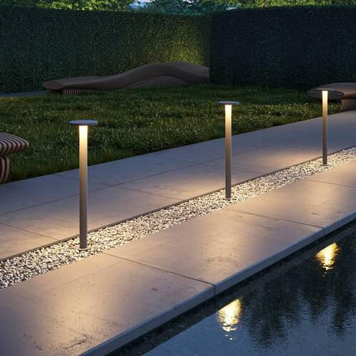 WEGELEUCHTE Outdoor 18/80 cm   - Graphitfarben, Trend, Metall (18/80cm) - MAYTONI