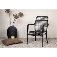 LOUNGEFÅTÖLJ  - svart, Klassisk, metall/plast (57/90/64cm) - Gardenson