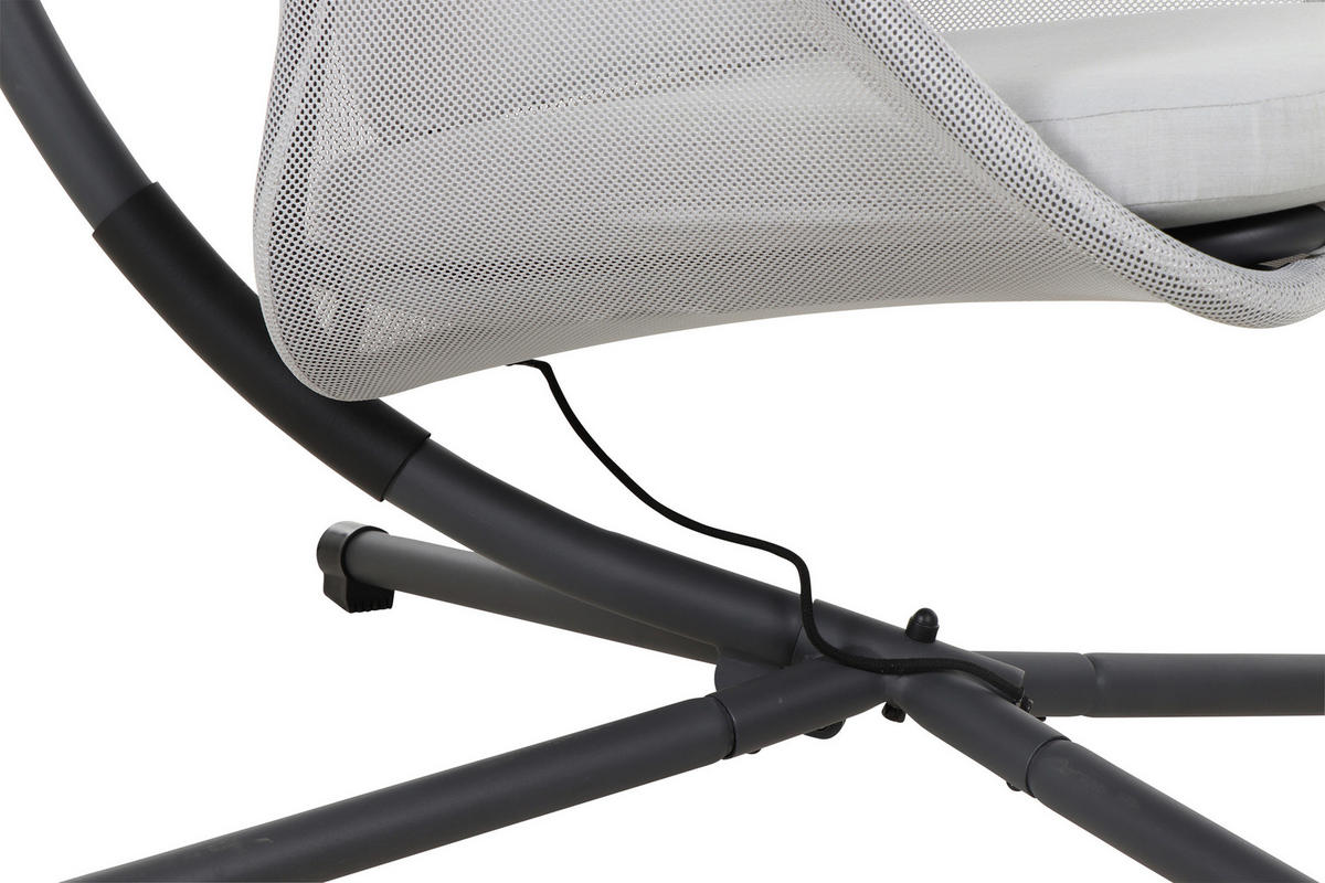 HÄNGESESSEL 123/195/106 cm  - Anthrazit/Grau, KONVENTIONELL, Kunststoff/Textil (123/195/106cm) - Siena Garden