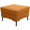 HOCKER in Textil Orange  - Schwarz/Orange, Design, Textil/Metall (55/45/55cm) - LOOKS by W.Joop