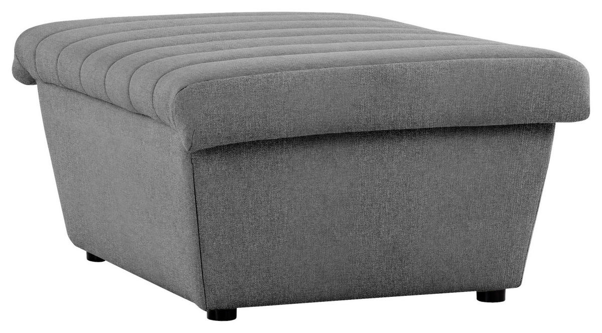 HOCKER Webstoff Graubraun  - Graubraun/Schwarz, Design, Kunststoff/Textil (90/43/105cm) - LOOKS by W.Joop