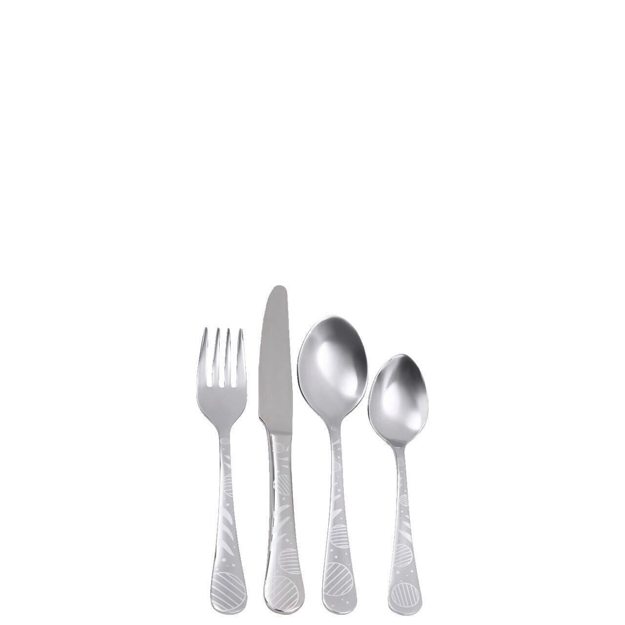 KINDERBESTECK - Silberfarben, KONVENTIONELL, Metall (19,9/19,9/2,5cm) - Thomas