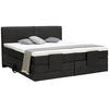 BOXSPRINGBETT 160/200 cm  in Schwarz  - Schwarz, Design, Kunststoff/Textil (160/200cm) - Hom`in