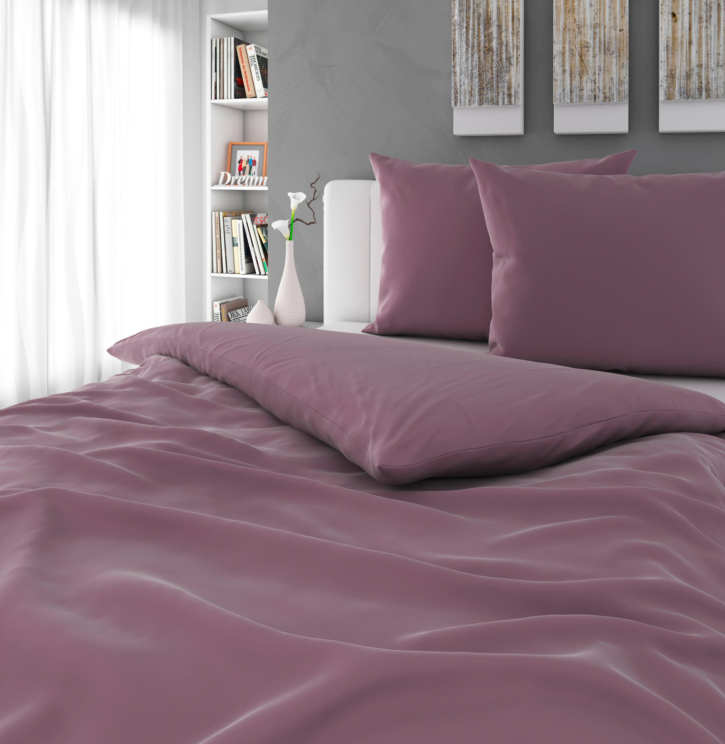 LENJERIE DE PAT 220/200 cm  - mov, Basics, textil (220/200cm) - Novel