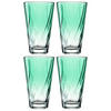 GLÄSERSET Twist 4-teilig  - Grün, Design, Glas (8,00/13,00/8,00cm) - Leonardo
