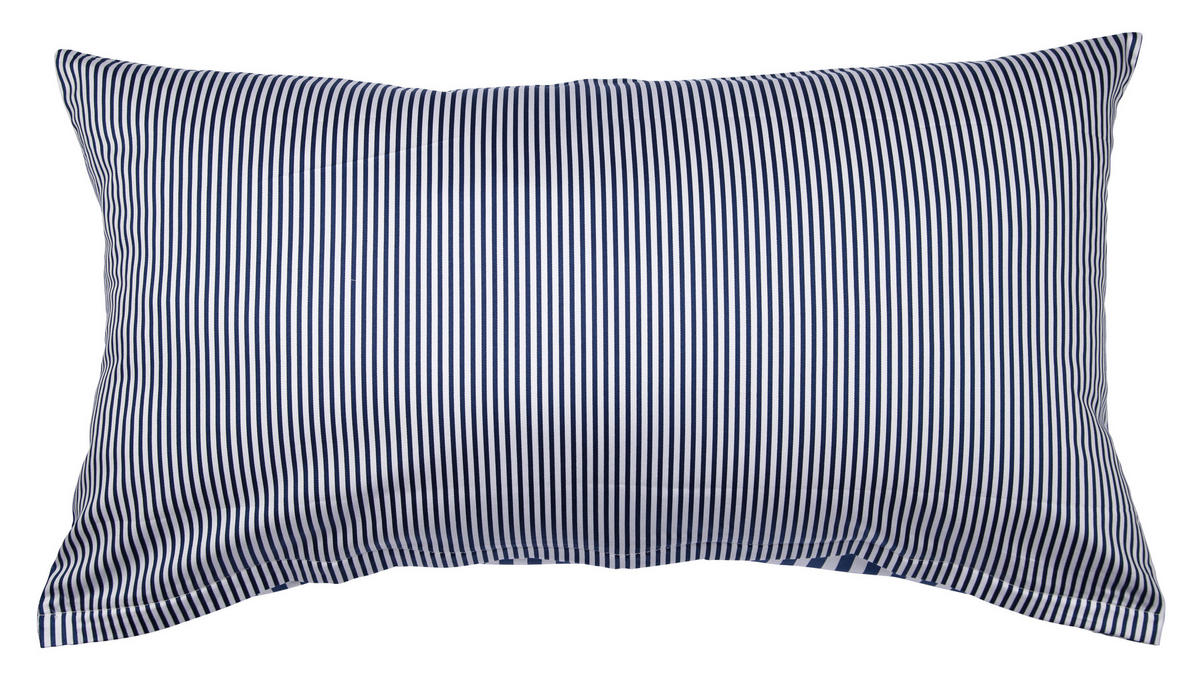 KISSENHÜLLE Giorgio 40/80 cm  - Weiß/Dunkelblau, KONVENTIONELL, Textil (40/80cm) - Janine