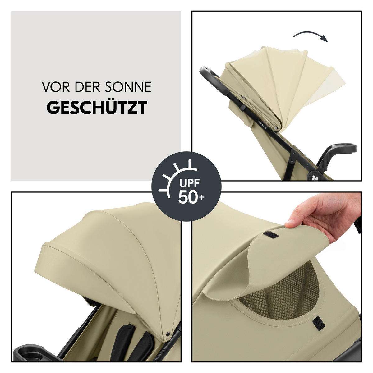 KINDERWAGENSET  Shop N Care Trio Set  Olive  - Olivgrün, Basics, Kunststoff/Textil (52/110/91cm) - Hauck