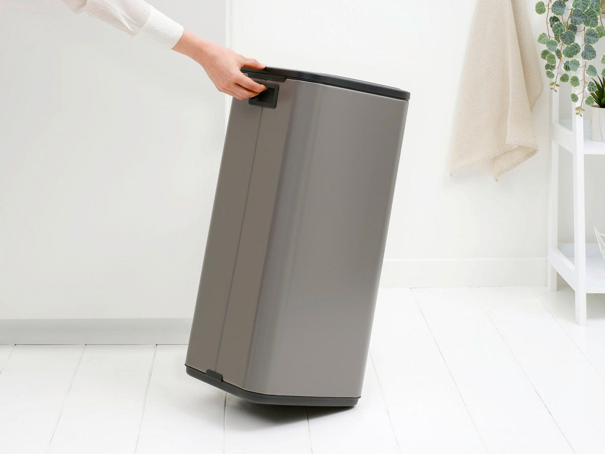 KANTA SA PAPUČICOM  30 l   - antracit/platinasta, Dizajnerski, metal/plastika (28/65/30,5cm) - Brabantia