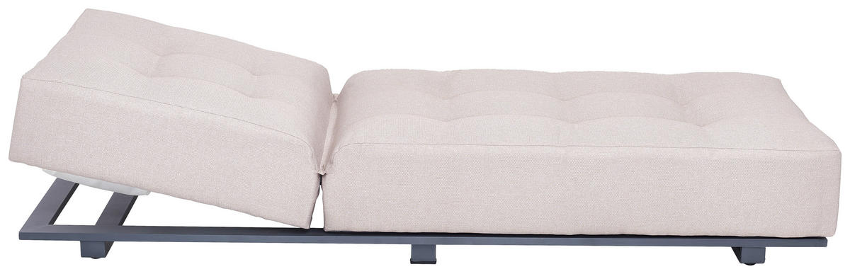 Șezlong Pentru Grădină - bej/antracit, Modern, metal/textil (200/31/75cm) - Ambia Garden