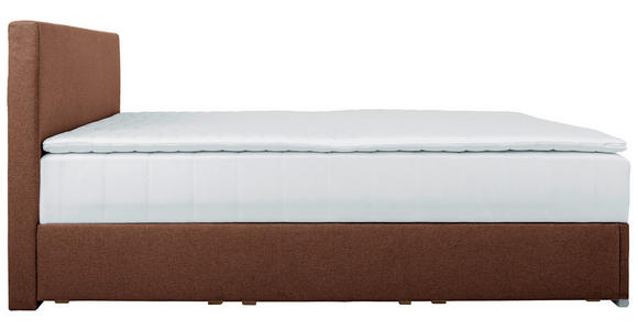 BOXBETT 90/200 cm in Braun - Chromfarben/Braun, KONVENTIONELL, Kunststoff/Textil (90/200cm) - Carryhome