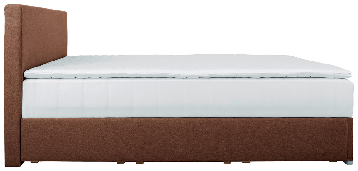 BOXBETT 90/200 cm  in Braun  - Chromfarben/Braun, Konventionell, Kunststoff/Textil (90/200cm) - Carryhome
