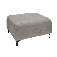 HOCKER Chenille Grau  - Schwarz/Grau, KONVENTIONELL, Textil/Metall (99/46/77cm) - Carryhome