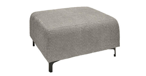 HOCKER in Textil Grau  - Schwarz/Grau, KONVENTIONELL, Textil/Metall (99/46/77cm) - Carryhome