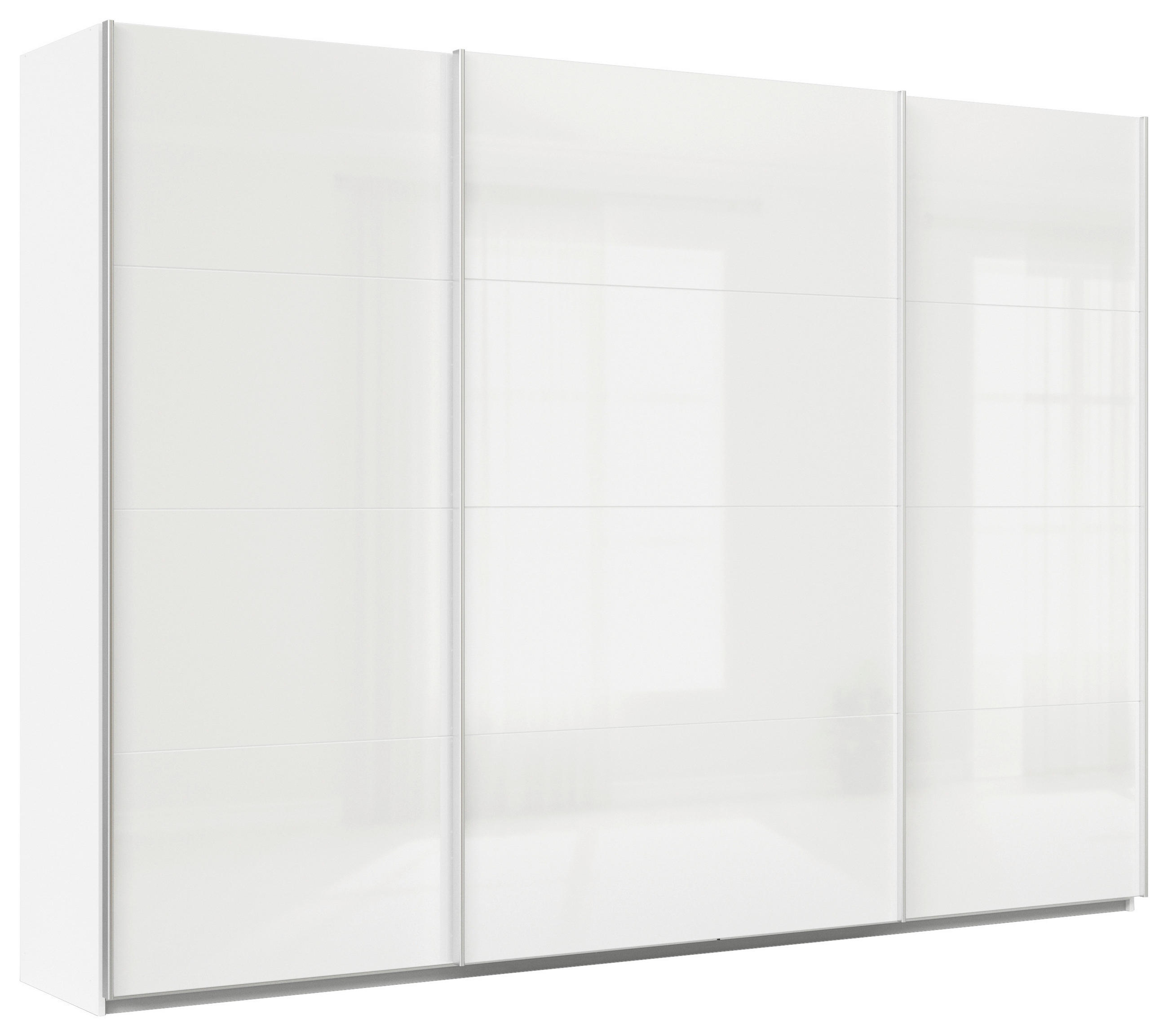 SCHWEBETÜRENSCHRANK in Weiss - Weiss/Alufarben, Konventionell, Holzwerkstoff/Metall (315/210/62cm) - Xora