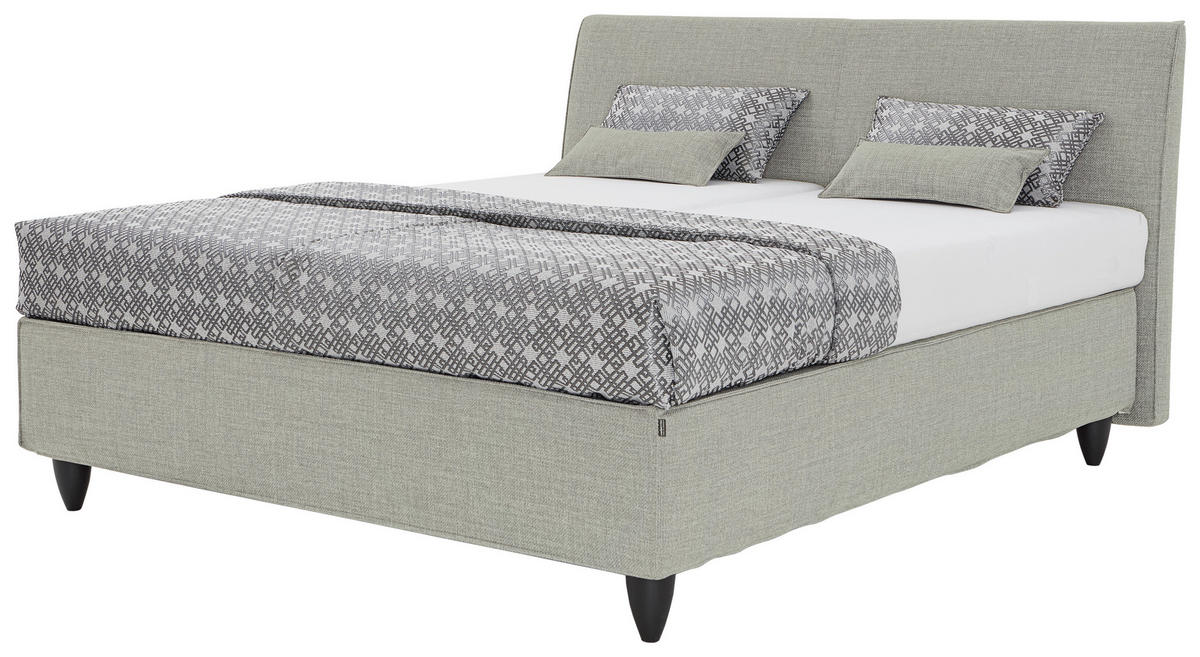 BOXSPRINGBETT 200/200 cm  in Grau  - Schwarz/Grau, Design, Holzwerkstoff/Kunststoff (200/200cm) - RUF Betten