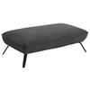 HOCKER in Textil Anthrazit  - Anthrazit/Schwarz, Design, Textil/Metall (142/43/80cm) - Moderano