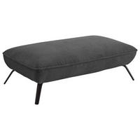 HOCKER in Textil Anthrazit  - Anthrazit/Schwarz, Design, Textil/Metall (142/43/80cm) - Moderano