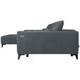 ECKSOFA  in Chenille Grau  222/279 cm  - Schwarz/Grau, KONVENTIONELL, Kunststoff/Textil (222/279cm) - Hom`in