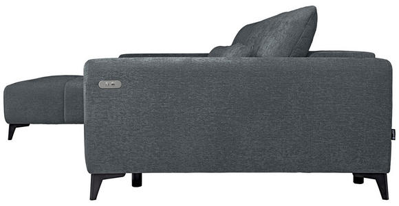 ECKSOFA  in Chenille Grau  222/279 cm  - Schwarz/Grau, KONVENTIONELL, Kunststoff/Textil (222/279cm) - Hom`in