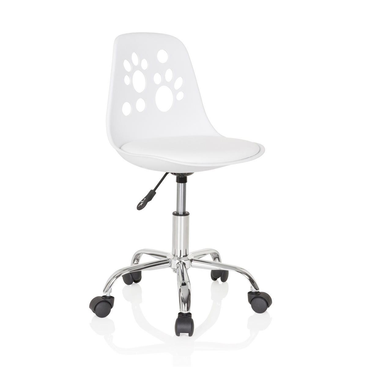 OTOČNÁ ŽIDLE PRO MLÁDEŽ, bílá - bílá, Moderní, textil/plast (40/72-82/44cm) - MID.YOU