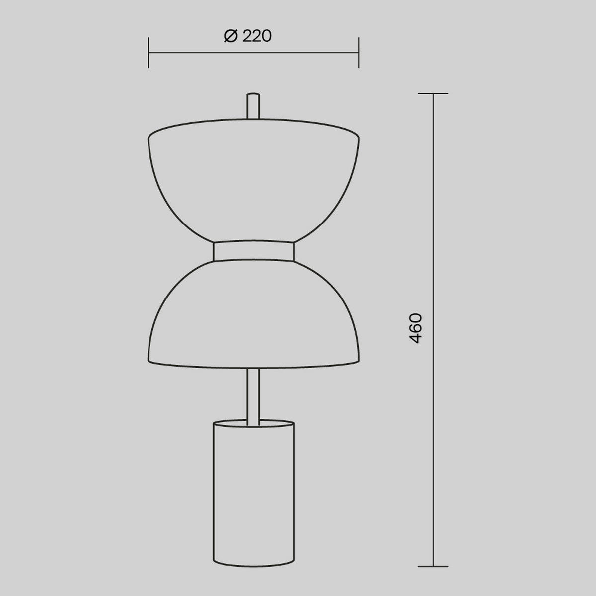 BORDSLAMPA Modern 22/46 cm   - vit/grå, Design, metall/sten (22/46cm) - MAYTONI