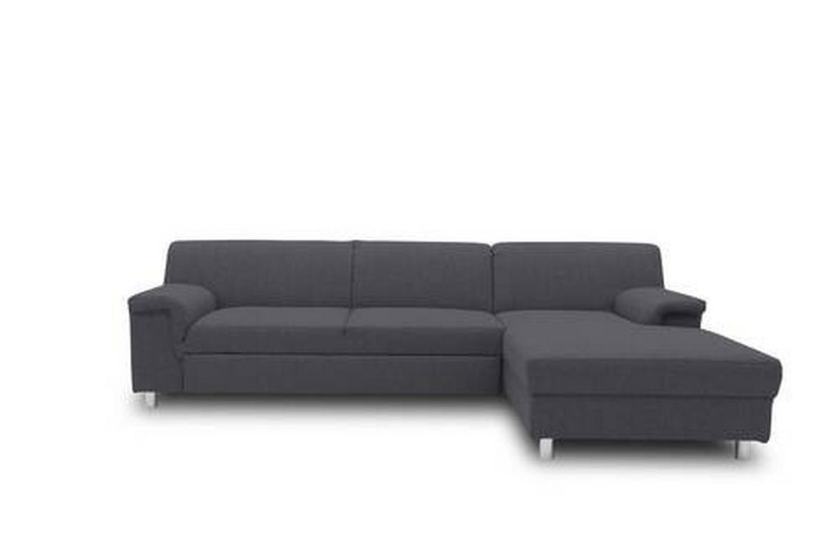 ECKSOFA Schlammfarben Webstoff  - Chromfarben/Schlammfarben, KONVENTIONELL, Textil/Metall (251/150cm) - MID.YOU