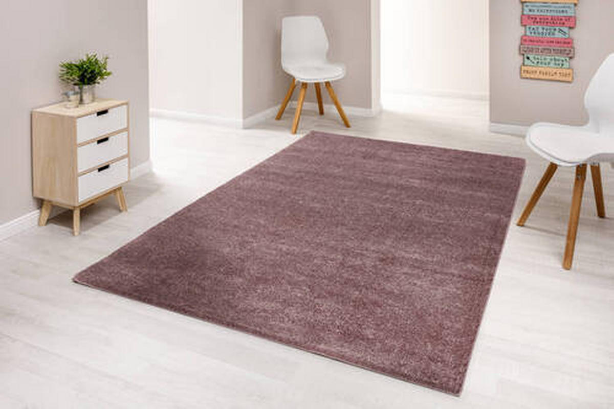 WEBTEPPICH 67/130 cm Aubergine  - Aubergine, Basics, Textil (67/130cm) - Novel