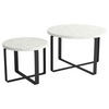 SOFFBORD SET i trämaterial, metall 60/41/60/41/39/34 cm  - vit/svart, Design, metall/trämaterial (60/41/60/41/39/34cm) - Stylife