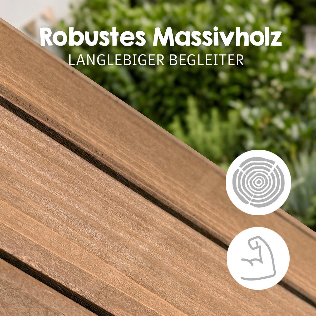 HOLZPFERD  - Teakfarben, Basics, Holz (126/105/50cm) - Roba
