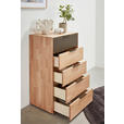 KOMMODE  in 61,5/104,9/44,2 cm  - Dunkelbraun/Erlefarben, Natur, Glas/Holz (61,5/104,9/44,2cm) - Valnatura