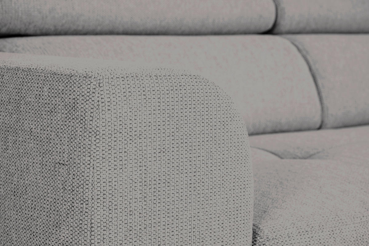 ECKSOFA in Struktur Dunkelgrau  - Dunkelgrau/Schwarz, Design, Kunststoff/Textil (284/205cm) - MID.YOU